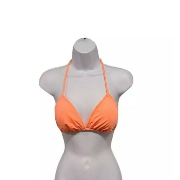 Billabong Sol Searcher Tri Bikini Top Peach Size M Adjustable Juniors - Picture 1 of 10
